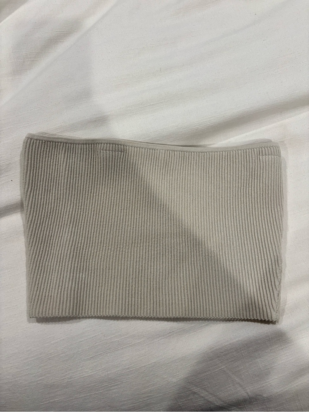 Aritzia Ribbed Beige Tube Top